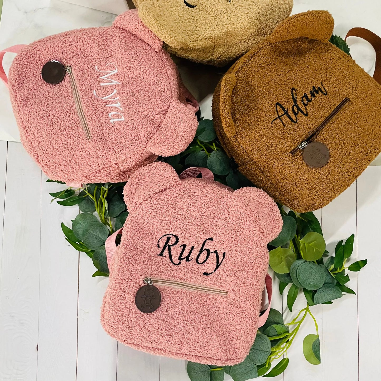 Personalized Toddler Backpack with Name - Lightweight Plush Bear Bag for Kids, Travel, School, and Gifts