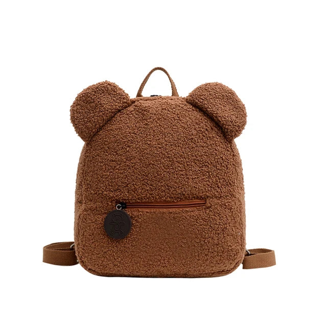 Personalized Toddler Backpack with Name - Lightweight Plush Bear Bag for Kids, Travel, School, and Gifts