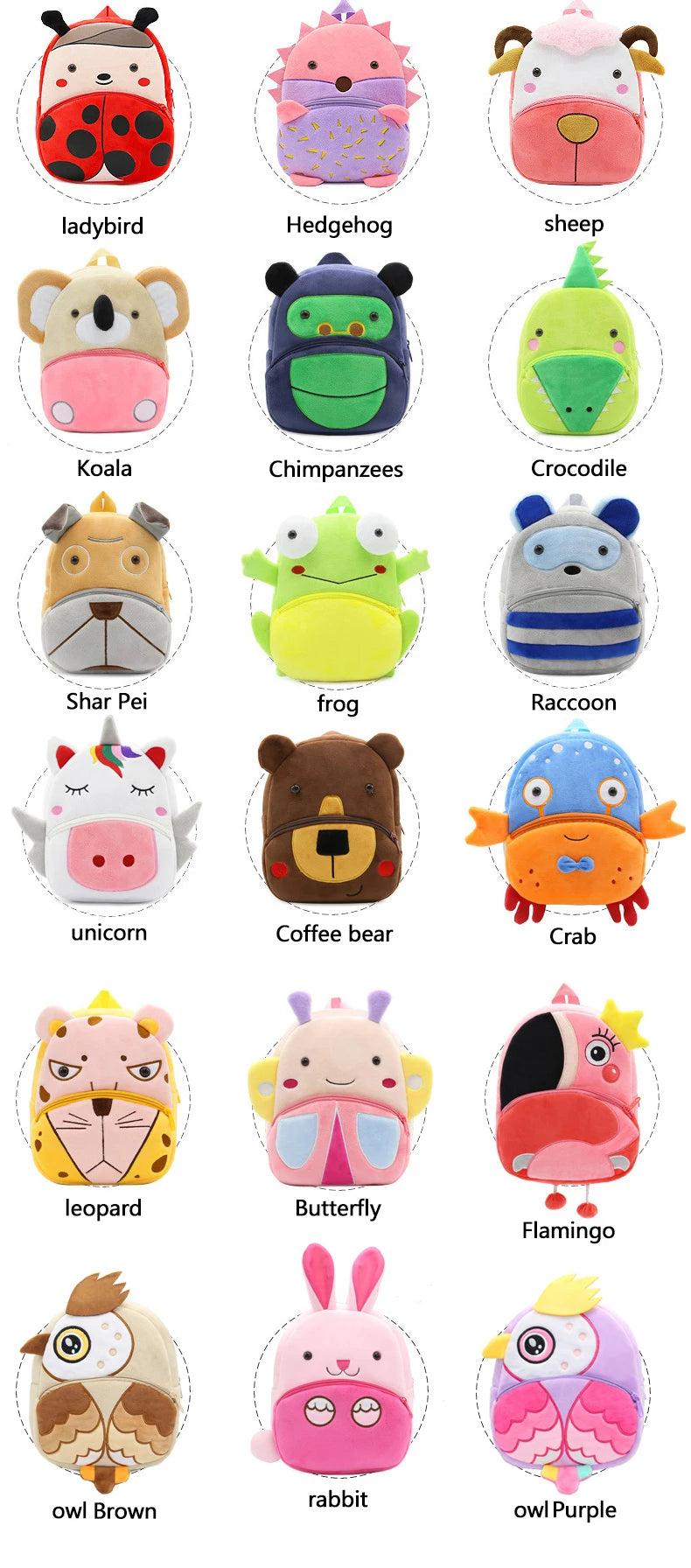 Cartoon Plush Animal Backpack for Kids - Cute School Bag for Boys & Girls, Perfect for Outings & Leisure