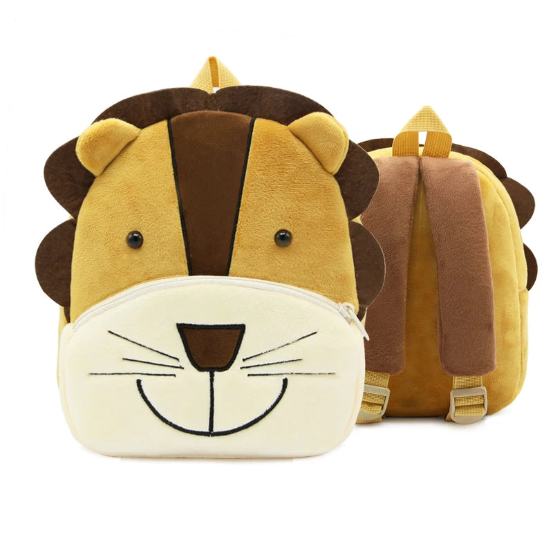 Cartoon Plush Animal Backpack for Kids - Cute School Bag for Boys & Girls, Perfect for Outings & Leisure