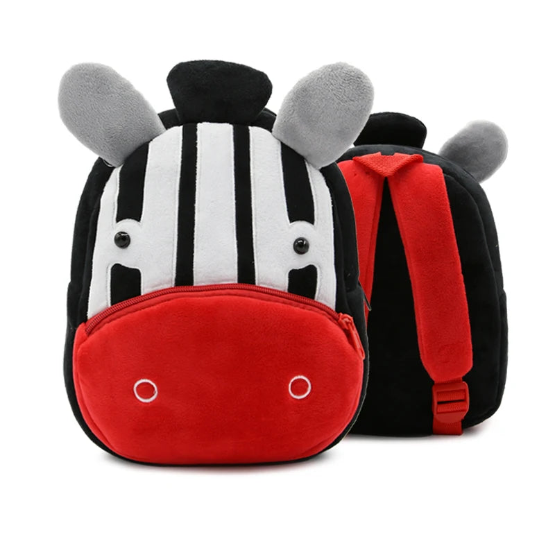 Cartoon Plush Animal Backpack for Kids - Cute School Bag for Boys & Girls, Perfect for Outings & Leisure