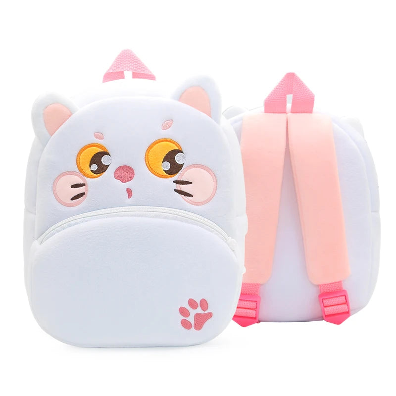 Cartoon Plush Animal Backpack for Kids - Cute School Bag for Boys & Girls, Perfect for Outings & Leisure