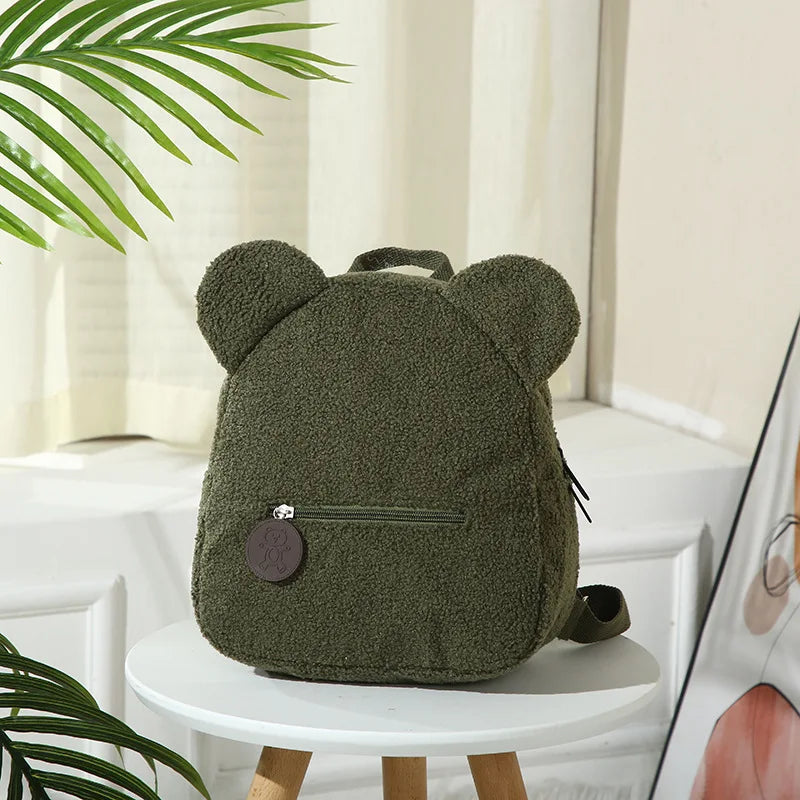 Personalized Toddler Backpack with Name - Lightweight Plush Bear Bag for Kids, Travel, School, and Gifts