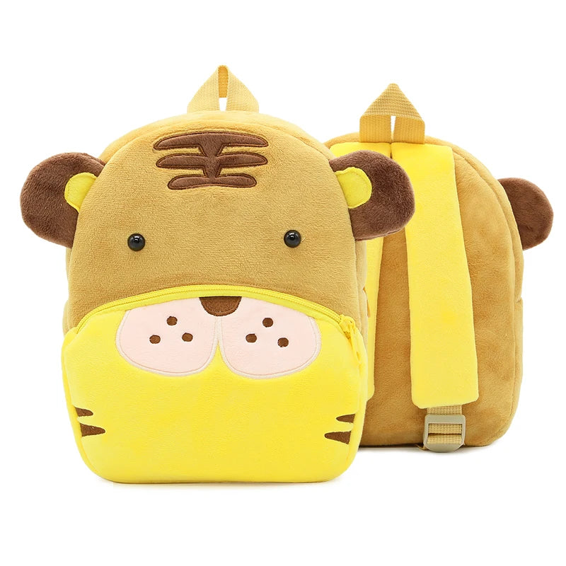 Cartoon Plush Animal Backpack for Kids - Cute School Bag for Boys & Girls, Perfect for Outings & Leisure