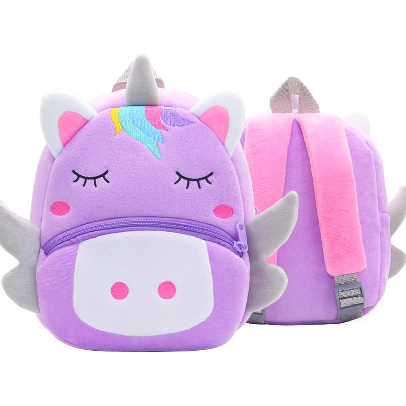 Cartoon Plush Animal Backpack for Kids - Cute School Bag for Boys & Girls, Perfect for Outings & Leisure