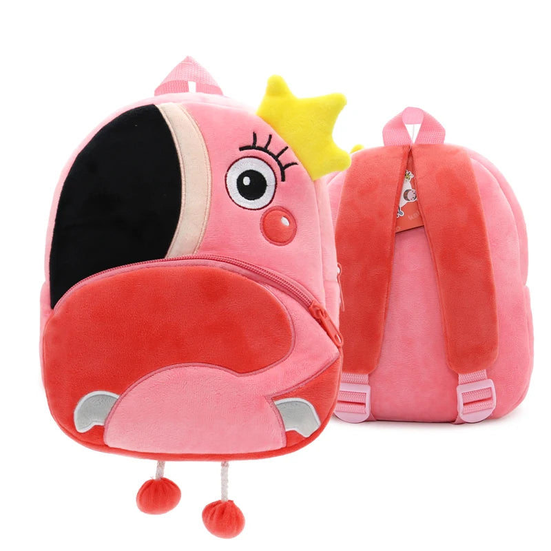 Cartoon Plush Animal Backpack for Kids - Cute School Bag for Boys & Girls, Perfect for Outings & Leisure