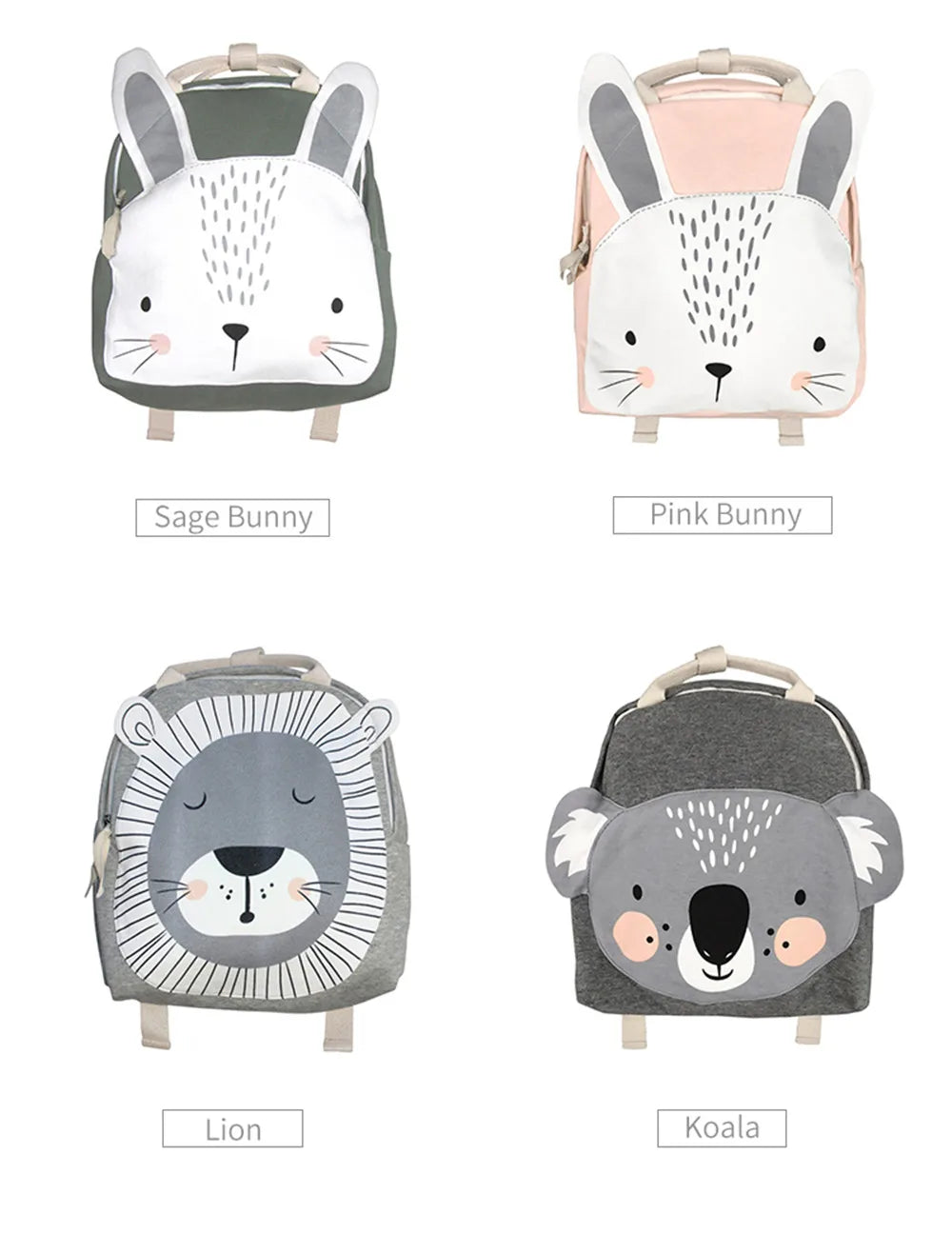 Personalized Embroidery Children Backpack Animals Design Girl Boys Backpack Toddler Kids School Bag Kindergarten Cartoon Bag