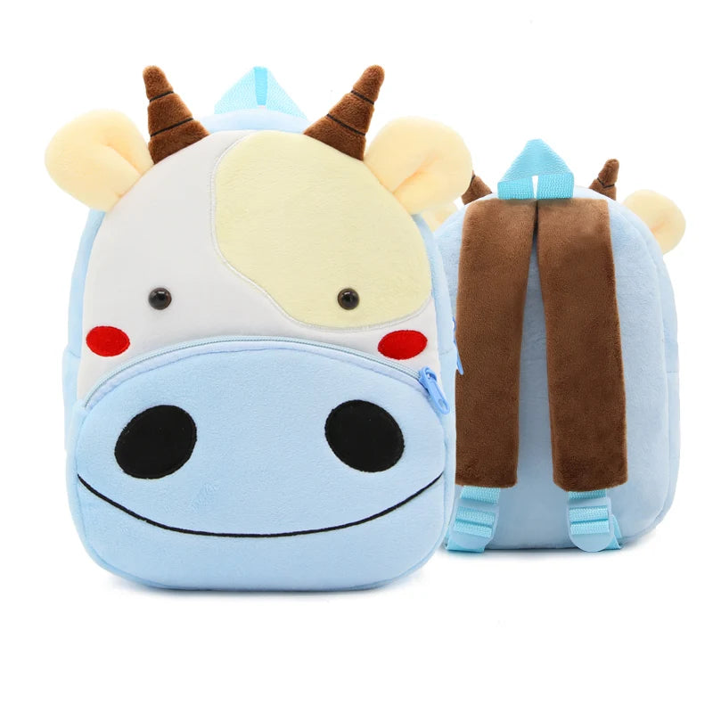 Cartoon Plush Animal Backpack for Kids - Cute School Bag for Boys & Girls, Perfect for Outings & Leisure