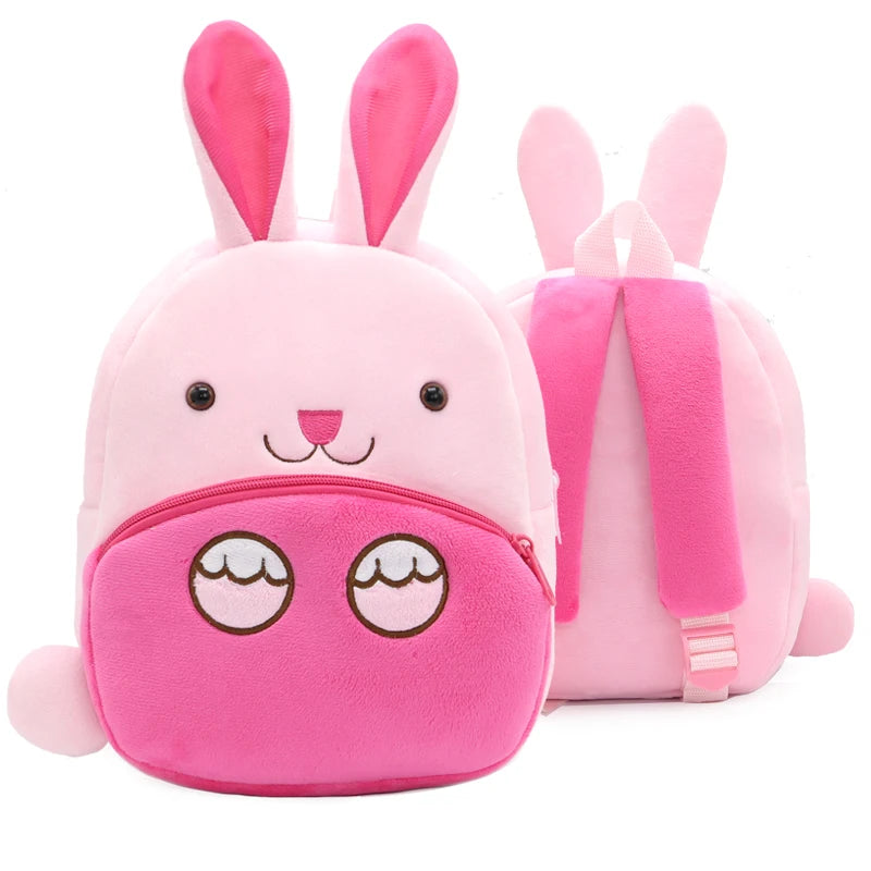 Cartoon Plush Animal Backpack for Kids - Cute School Bag for Boys & Girls, Perfect for Outings & Leisure