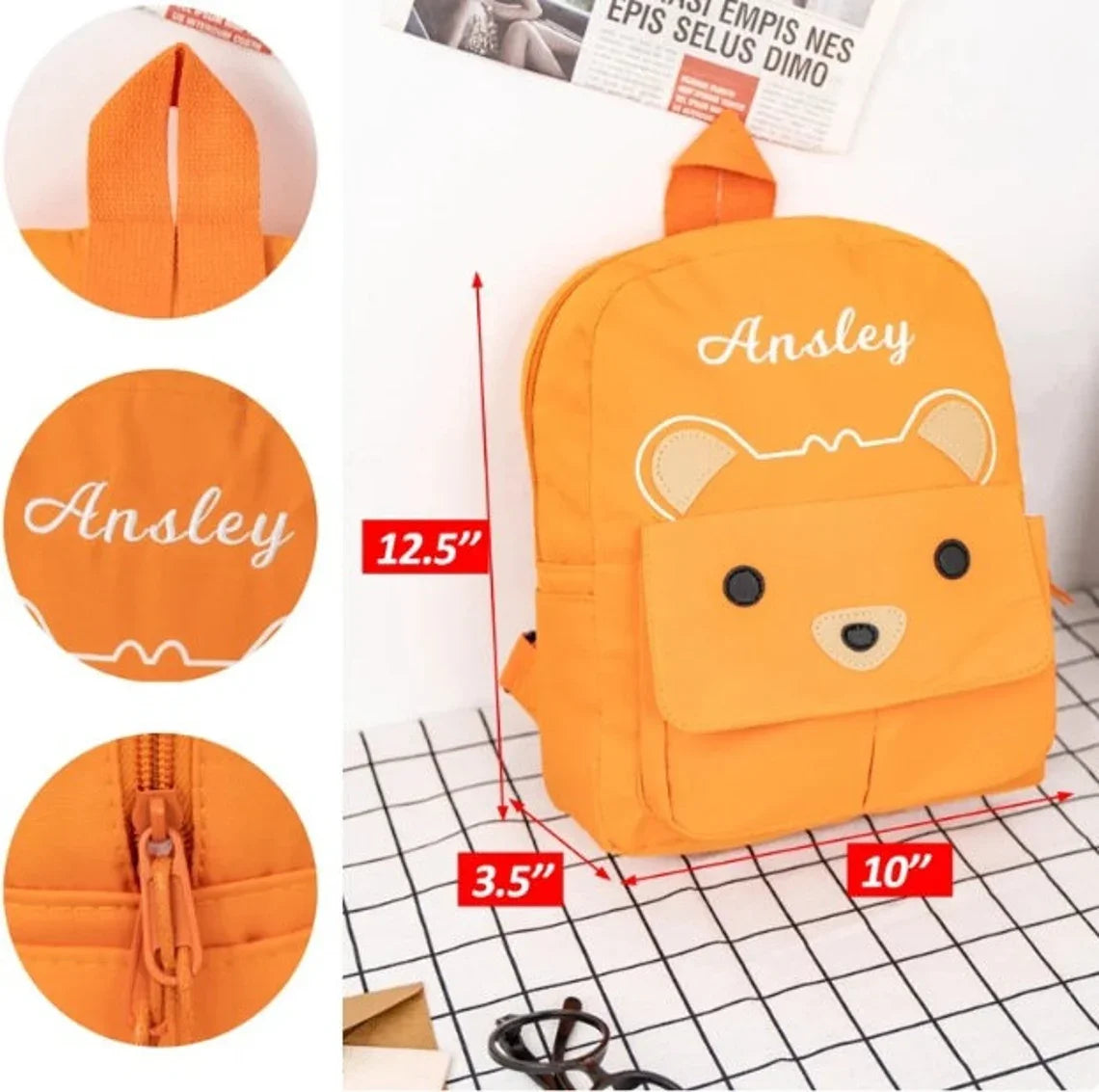 Custom Kids Backpack with Cartoon Design