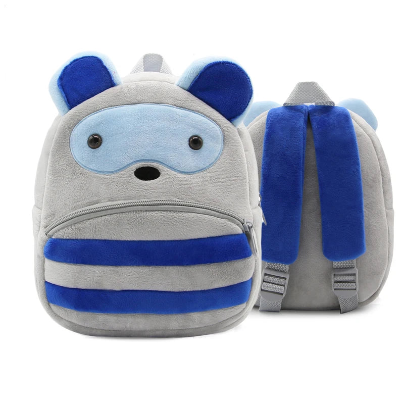 Cartoon Plush Animal Backpack for Kids - Cute School Bag for Boys & Girls, Perfect for Outings & Leisure