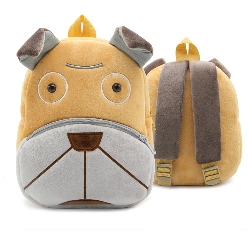 Cartoon Plush Animal Backpack for Kids - Cute School Bag for Boys & Girls, Perfect for Outings & Leisure