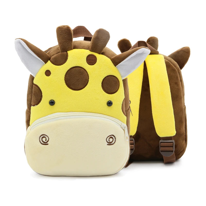 Cartoon Plush Animal Backpack for Kids - Cute School Bag for Boys & Girls, Perfect for Outings & Leisure