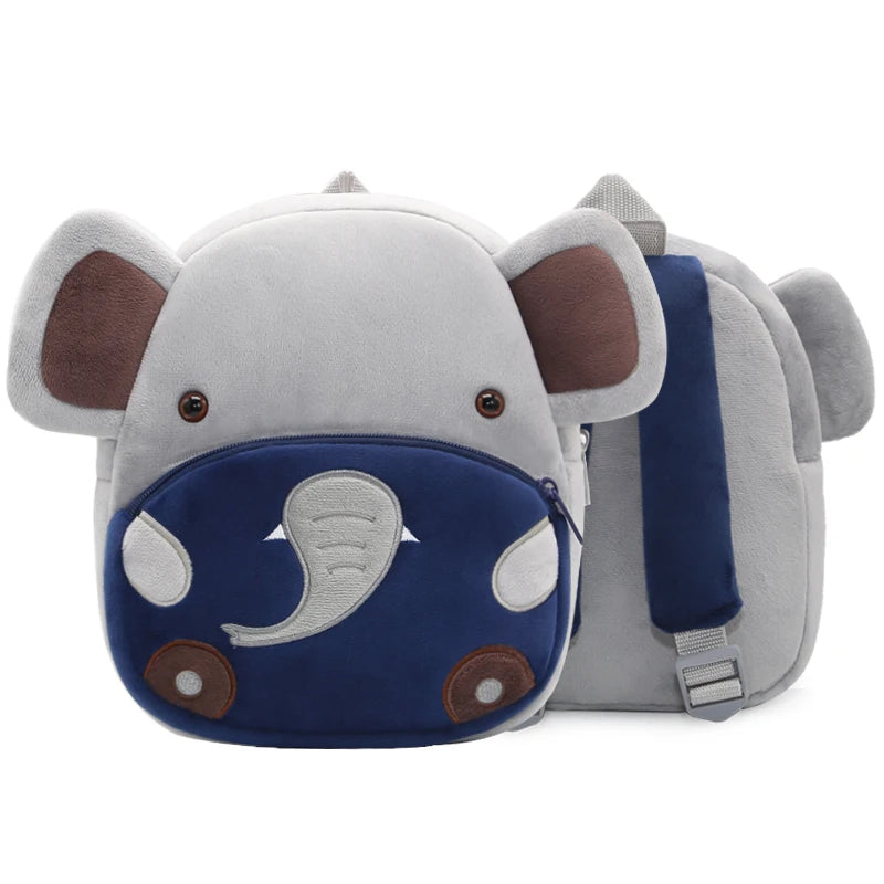 Cartoon Plush Animal Backpack for Kids - Cute School Bag for Boys & Girls, Perfect for Outings & Leisure