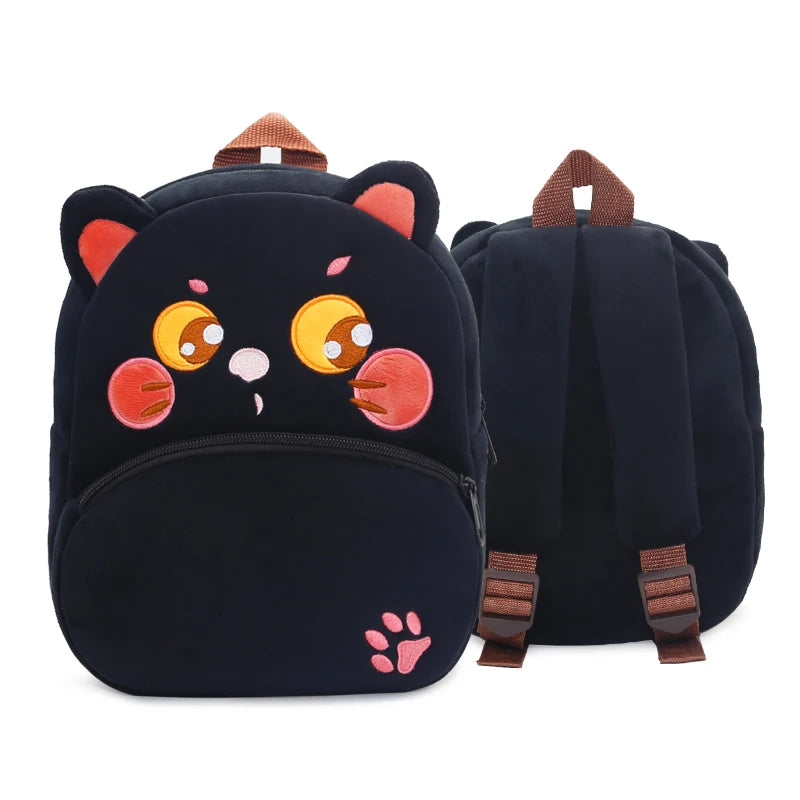 Cartoon Plush Animal Backpack for Kids - Cute School Bag for Boys & Girls, Perfect for Outings & Leisure