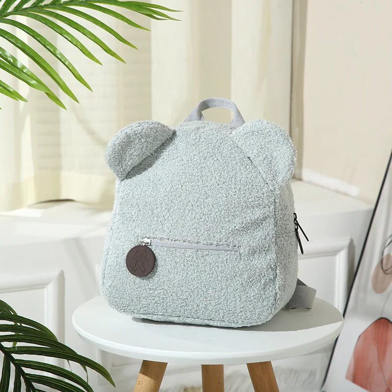 Personalized Toddler Backpack with Name - Lightweight Plush Bear Bag for Kids, Travel, School, and Gifts