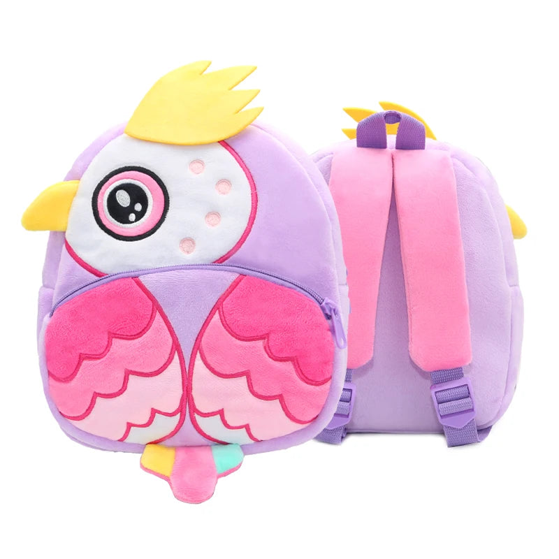 Cartoon Plush Animal Backpack for Kids - Cute School Bag for Boys & Girls, Perfect for Outings & Leisure