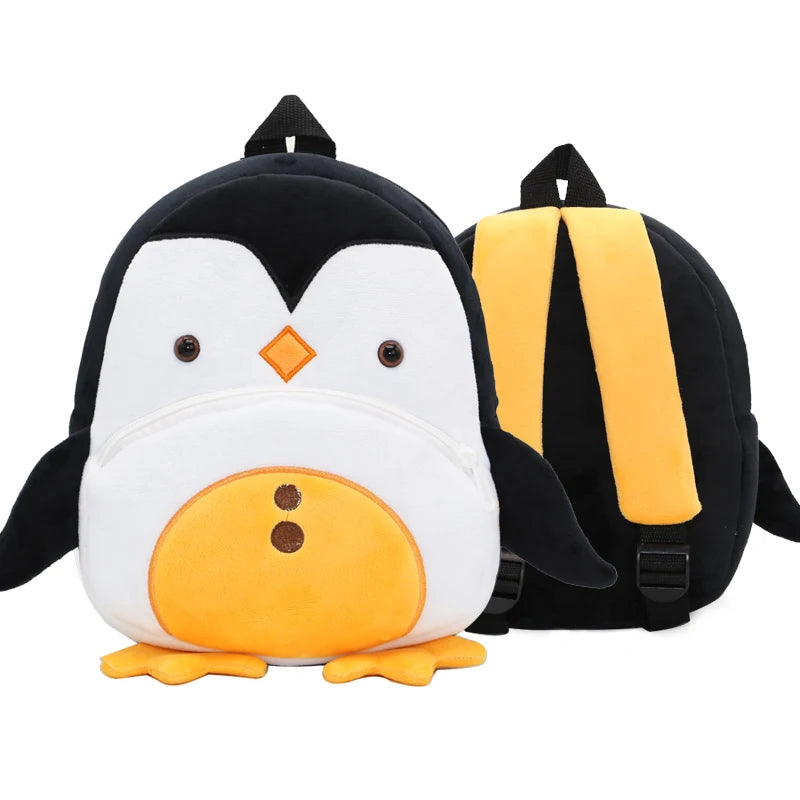 Cartoon Plush Animal Backpack for Kids - Cute School Bag for Boys & Girls, Perfect for Outings & Leisure