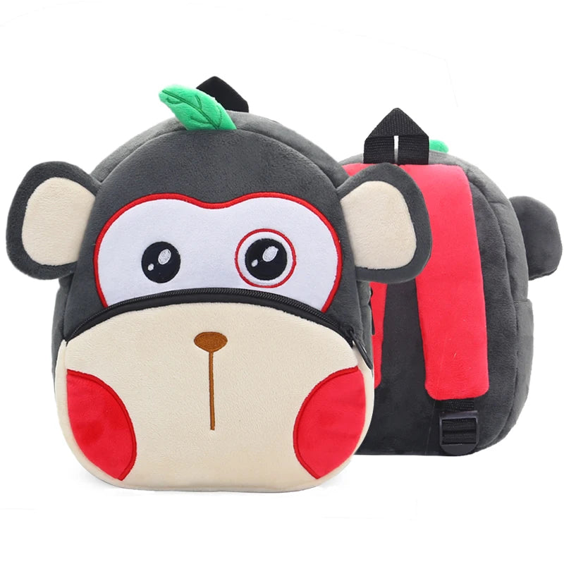 Cartoon Plush Animal Backpack for Kids - Cute School Bag for Boys & Girls, Perfect for Outings & Leisure